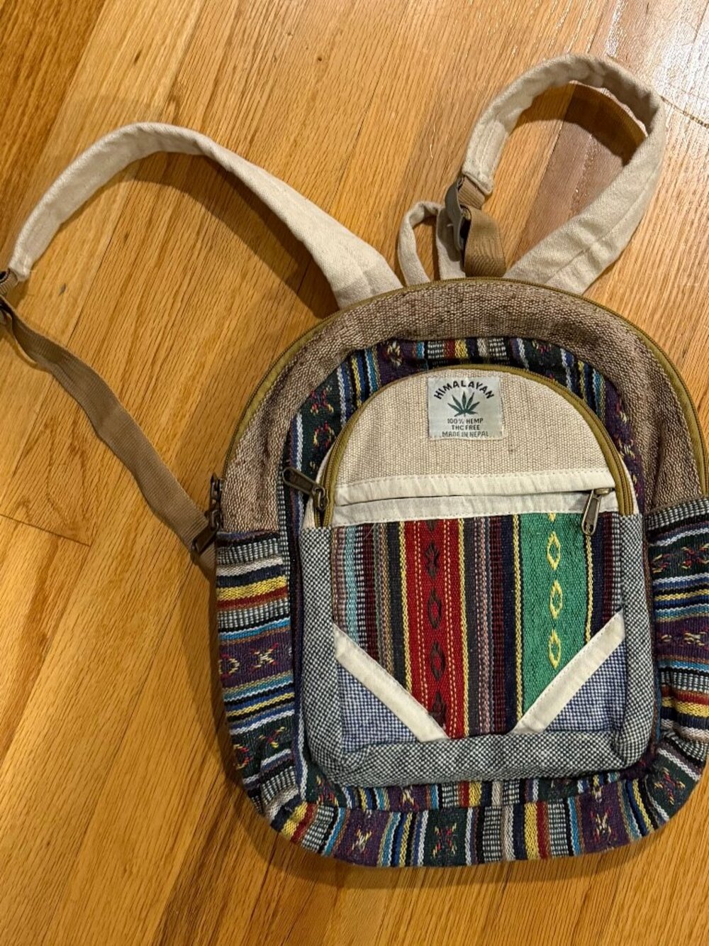 Handmade Himalayan Hemp Mini Backpack